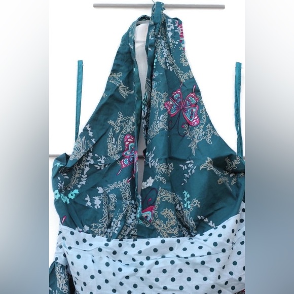 Rene Margo Halter Dress Floral Butterfly Polka Dots - Picture 4 of 4